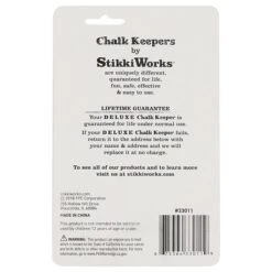 StikkiWorks Deluxe Chalk Keeper, Black And Chrome, Pack Of 3 (STK33011-3)