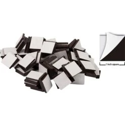 Teacher Created Resources Adhesive Magnetic Squares, 1", Black, 50 Per Pack, 3 Packs (TCR20814-3)