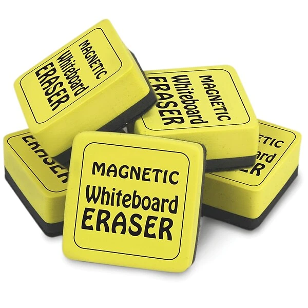 The Pencil Grip™ Dry Erase Magnetic Whiteboard Eraser, 2" X 2", Yellow 12 Per Pack, 2 Packs (TPG355-2) 1 The Pencil Grip™ Dry Erase Magnetic Whiteboard Eraser, 2" X 2", Yellow 12 Per Pack, 2 Packs (TPG355-2)