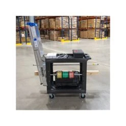 Luxor Polyethylene Mobile Utility Cart With Swivel Wheels, Black (EC11-NDUST-B) -Prepa Furniture Shop sp133417440 s7