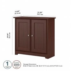Bush Furniture Cabot 30"H Small Storage Cabinet With Doors, Harvest Cherry (WC31498) -Prepa Furniture Shop sp134252786 s7