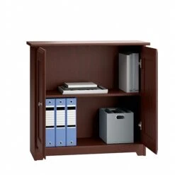 Bush Furniture Cabot 30"H Small Storage Cabinet With Doors, Harvest Cherry (WC31498) -Prepa Furniture Shop sp134252788 s7