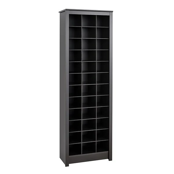 Prepac Space-Saving Shoe Storage Cabinet, Black (BUSR-0009-1) 1 Prepac Space-Saving Shoe Storage Cabinet, Black (BUSR-0009-1)