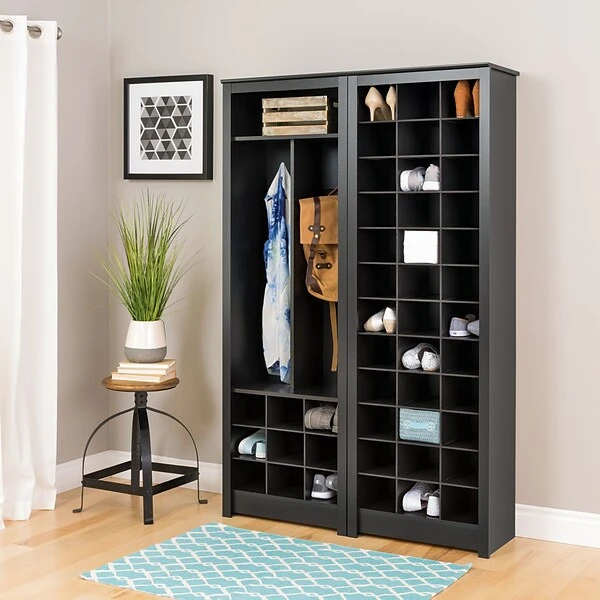 Prepac Space-Saving Shoe Storage Cabinet, Black (BUSR-0009-1) 2 Prepac Space-Saving Shoe Storage Cabinet, Black (BUSR-0009-1) - Image 2