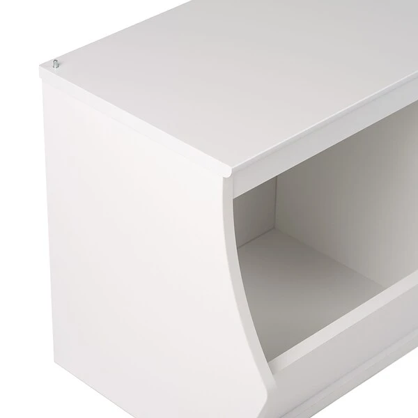 Prepac Monterey Stackable 2-Bin Storage Cubbie, White (WUSD-0002-1) 3 Prepac Monterey Stackable 2-Bin Storage Cubbie, White (WUSD-0002-1) - Image 3