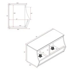 Prepac Monterey Stackable 2-Bin Storage Cubbie, White (WUSD-0002-1) 7 Prepac Monterey Stackable 2-Bin Storage Cubbie, White (WUSD-0002-1) -Prepa Furniture Shop sp13683249 s7