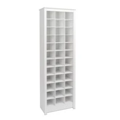 Prepac Space-Saving Shoe Storage Cabinet, White (WUSR-0009-1)