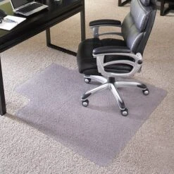 Flash Furniture Big And Tall, 36'' X 48'', 400lb Capacity, Carpet Chair Mat With Lip (MAT124086BT)