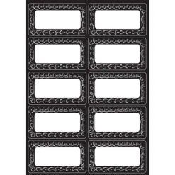 Ashley Productions® Die-Cut Magnetic Chalk Loop Labels/Nameplates, 10 Per Pack, 6 Packs (ASH19014-6)