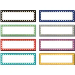 Teacher Created Resources® Marquee Labels Magnetic Accents, Assorted Colors, 20 Per Pack, 3 Packs (TCR77284-3)