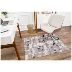 Anji Mountain Rug'd Aarhus 36" X 48" Rectangular Chair Mat For Carpet & Hard Floor, Polyester (AMB9007)