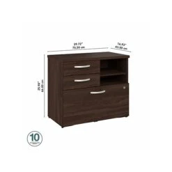 Bush Business Furniture Studio C Office Storage Cabinet With Drawers And Shelves, Black Walnut (SCF130BWSU) -Prepa Furniture Shop sp143680524 s7