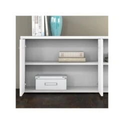Bush Business Furniture Studio C Low Storage Cabinet With Doors And Shelves, White (SCS160WH) 10 Bush Business Furniture Studio C Low Storage Cabinet With Doors And Shelves, White (SCS160WH) -Prepa Furniture Shop sp143680603 s7