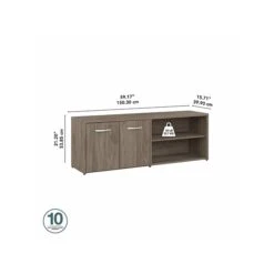 Bush Business Furniture Studio C Low Storage Cabinet With Doors And Shelves, Modern Hickory (SCS160MH) -Prepa Furniture Shop sp143680608 s7