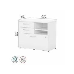 Bush Business Furniture Studio C Office Storage Cabinet With Drawers And Shelves, White (SCF130WHSU) -Prepa Furniture Shop sp143774678 s7