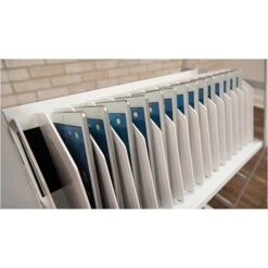 Luxor 16-Unit Open Charging Cart, White/Gray Steel (LOTM16) -Prepa Furniture Shop sp145952550 s7