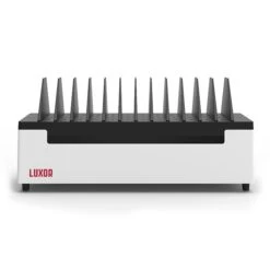 Luxor 12-Unit AC Charging Station, Black/White (LOTT12)
