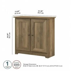 Bush Furniture Cabot 30.2" Storage Cabinet With 2 Shelves, Reclaimed Pine (WC31598) -Prepa Furniture Shop sp147385140 s7