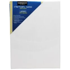 Sargent Art® 100% Cotton Stretched Canvas, Double Primed, 9" X 12", Pack Of 5 (SAR902018-5)