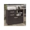 Bush Business Furniture Hybrid 26" Office Storage Cabinet With Drawers And 2 Shelves, Storm Gray (HYF130SGSU-Z)