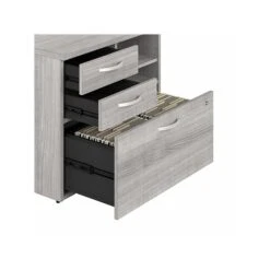 Bush Business Furniture Hybrid 26" Office Storage Cabinet With Drawers And 2 Shelves, Platinum Gray (HYF130PGSU-Z) 10 Bush Business Furniture Hybrid 26" Office Storage Cabinet With Drawers And 2 Shelves, Platinum Gray (HYF130PGSU-Z) -Prepa Furniture Shop sp147788003 s7