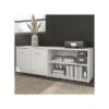 Bush Business Furniture Hybrid 21" Low Storage Cabinet With Doors And 6 Shelves, White (HYS160WH-Z)