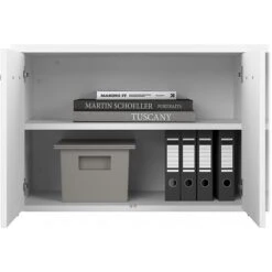 Bush Business Furniture Hybrid 21" Low Storage Cabinet With Doors And 6 Shelves, White (HYS160WH-Z) -Prepa Furniture Shop sp147788095 s7