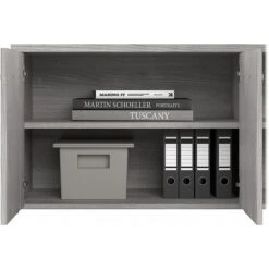 Bush Business Furniture Hybrid 21" Low Storage Cabinet With Doors And 6 Shelves, Platinum Gray (HYS160PG-Z) -Prepa Furniture Shop sp147788109 s7