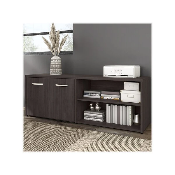 Bush Business Furniture Hybrid 21" Low Storage Cabinet With Doors And 6 Shelves, Storm Gray (HYS160SG-Z) 1 Bush Business Furniture Hybrid 21" Low Storage Cabinet With Doors And 6 Shelves, Storm Gray (HYS160SG-Z)