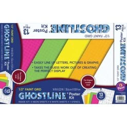 Ghostline Paper Poster Board Kit, 14" X 22", Assorted, 13 Pieces Per Kit, 3 Kits (PACCAR12097-3)