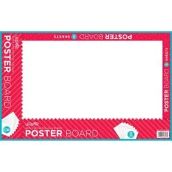 UCreate Paper Poster Board, 14" X 22", White, 8 Sheets/Pack, Carton Of 24 Packs (PACCAR37439)
