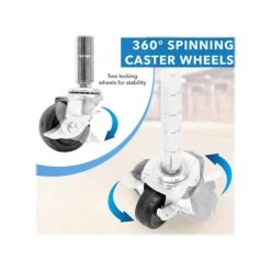 Mount-It! 5-Tier Metal Shelving Unit With Wheels, 24", Silver (MI-7862) 13 Mount-It! 5-Tier Metal Shelving Unit With Wheels, 24", Silver (MI-7862) -Prepa Furniture Shop sp148401217 s7