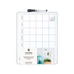 U Brands Contempo Dry-Erase Whiteboard, Plastic Frame, 1.2' X 0.9' (260U00-04)