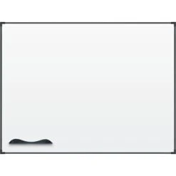 Best-Rite Ultra Trim Magnetic Dry-Erase Board, Black Frame, 4' X 3'