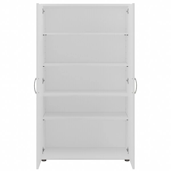 Bush Business Furniture Universal 62" Tall Storage Cabinet With Doors And 5 Shelves, White (UNS136WHK) 5 Bush Business Furniture Universal 62" Tall Storage Cabinet With Doors And 5 Shelves, White (UNS136WHK) - Image 5
