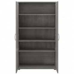 Bush Business Furniture Universal 62" Tall Storage Cabinet With Doors And 5 Shelves, Platinum Gray (UNS136PGK) -Prepa Furniture Shop sp150858660 s7