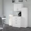 Bush Business Furniture Universal 62" 3-Piece Modular Storage Set With 5 Shelves, White (UNS005WH)