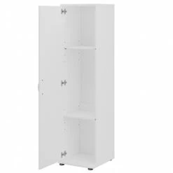 Bush Business Furniture Universal 62" Tall Narrow Storage Cabinet With Door And 3 Shelves, White (UNS116WH) -Prepa Furniture Shop sp150858737 s7