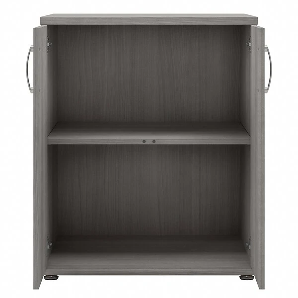 Bush Business Furniture 34" Floor Storage Cabinet With 2 Shelves, Platinum Gray (UNS128PG) 5 Bush Business Furniture 34" Floor Storage Cabinet With 2 Shelves, Platinum Gray (UNS128PG) - Image 5