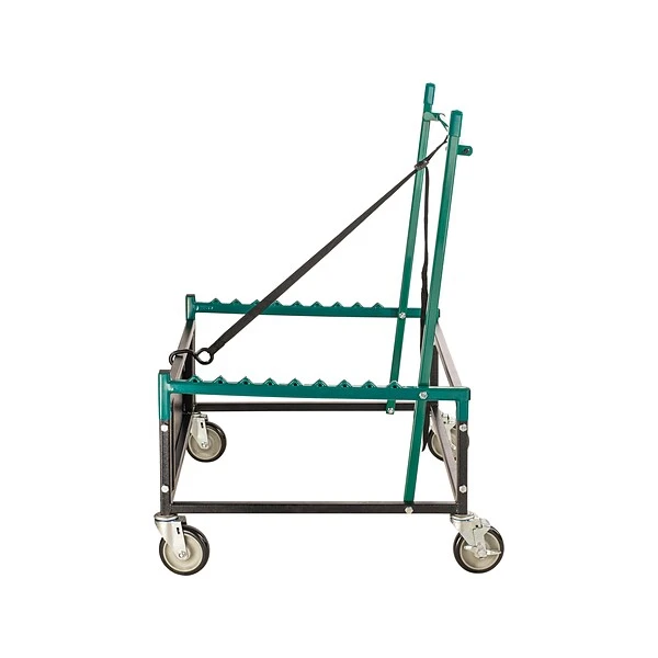 National Public Seating Metal Mobile Utility Cart With Lockable Wheels, Green/Black (TAD) 3 National Public Seating Metal Mobile Utility Cart With Lockable Wheels, Green/Black (TAD) - Image 3