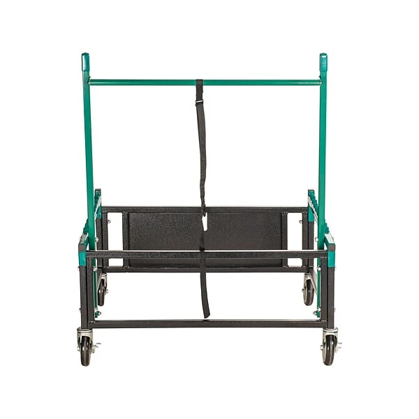 National Public Seating Metal Mobile Utility Cart With Lockable Wheels, Green/Black (TAD) 5 National Public Seating Metal Mobile Utility Cart With Lockable Wheels, Green/Black (TAD) - Image 5