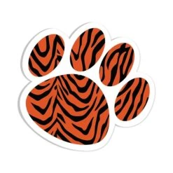 Ashley Productions® Dry Erase Magnetic Whiteboard Erasers, Tiger Paw, Pack Of 6 (ASH10000-6)
