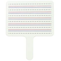 C-Line Two-Sided Dry Erase Answer Paddle, Lined/Plain, 10" X 8", Pack Of 12 (CLI4067012)