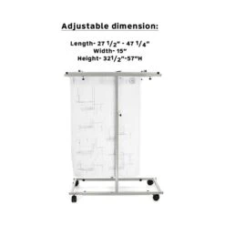 AdirOffice Steel Mobile Blueprint Storage, Vertical Plan Center With Hanging Clamps, Gray (614-6036) -Prepa Furniture Shop sp151429685 s7