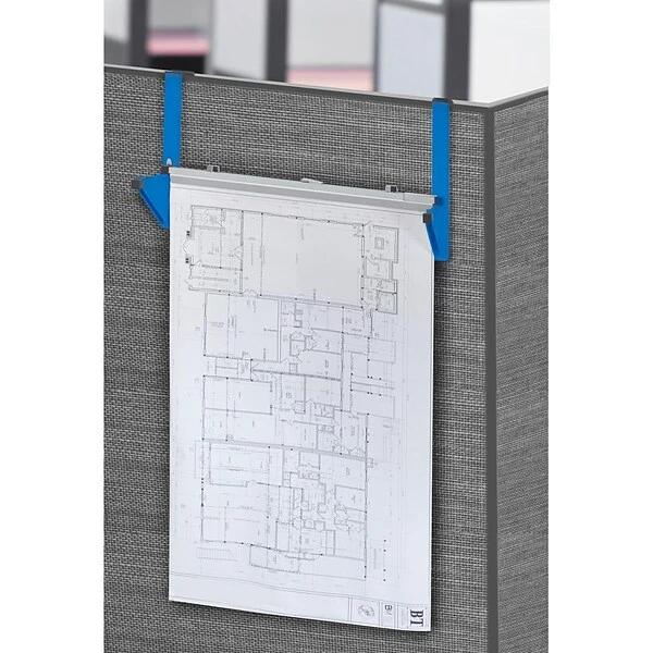 AdirOffice 18.25'' Steel Blueprint Storage Large File Cubicle Wall Rack, Blue (618-BLU) 2 AdirOffice 18.25'' Steel Blueprint Storage Large File Cubicle Wall Rack, Blue (618-BLU) - Image 2