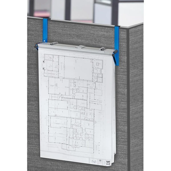 AdirOffice 18.25'' Steel Blueprint Storage Large File Cubicle Wall Rack, Blue (618-BLU) 3 AdirOffice 18.25'' Steel Blueprint Storage Large File Cubicle Wall Rack, Blue (618-BLU) - Image 3