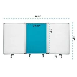 AdirOffice Double-Sided Whiteboard And Flannel Partition, 45”x32, Mobile Writing And Display Room Dividers, Blue 10 AdirOffice Double-Sided Whiteboard And Flannel Partition, 45”x32, Mobile Writing And Display Room Dividers, Blue -Prepa Furniture Shop sp151429835 s7