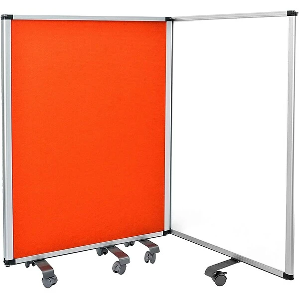 AdirOffice Double-Sided Whiteboard And Flannel Partition, 45”x32, Mobile Writing And Display Room Dividers, Red 1 AdirOffice Double-Sided Whiteboard And Flannel Partition, 45”x32, Mobile Writing And Display Room Dividers, Red