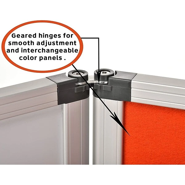 AdirOffice Double-Sided Whiteboard And Flannel Partition, 45”x32, Mobile Writing And Display Room Dividers, Red 3 AdirOffice Double-Sided Whiteboard And Flannel Partition, 45”x32, Mobile Writing And Display Room Dividers, Red - Image 3