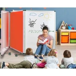 AdirOffice Double-Sided Whiteboard And Flannel Partition, 45”x32, Mobile Writing And Display Room Dividers, Red 13 AdirOffice Double-Sided Whiteboard And Flannel Partition, 45”x32, Mobile Writing And Display Room Dividers, Red -Prepa Furniture Shop sp151429868 s7